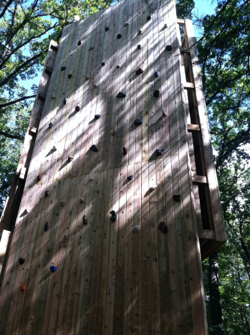 Climbing tower at Camp T