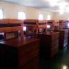 A row of five bunk beds in Maple Lodge.