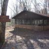 Screened-in Red Pine Pavilion exterior.